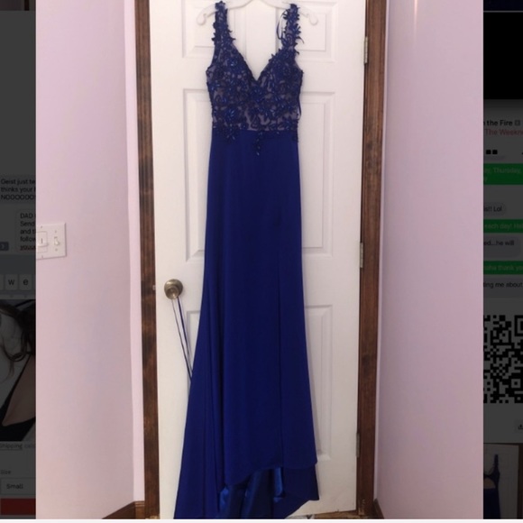 Navy blue prom dress - Picture 4 of 8